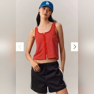 BNWT Pilcro Scoop-Neck Button-Front Tank XL